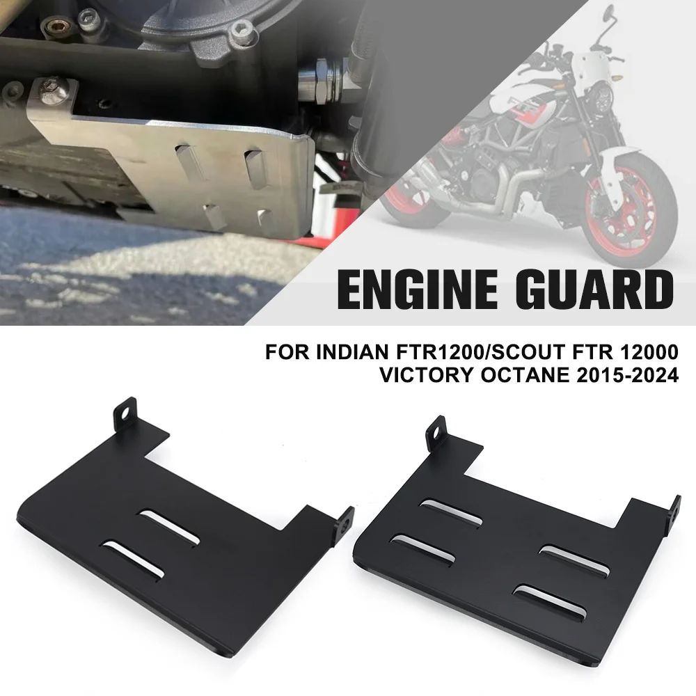 For Indian FTR1200/Scout FTR 12000 Victory Octane 2015-2024 Engine Skidplate Motorcycle Engine Protection Guard Skid Plate Cover