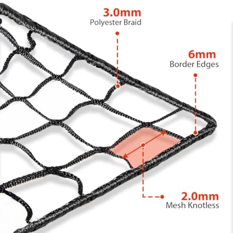Baseball Softball Backstop Nets, Sports Net 33Feet Rope or, Nylon Nets Also for Basketball Soccer Lacrosse Hockey