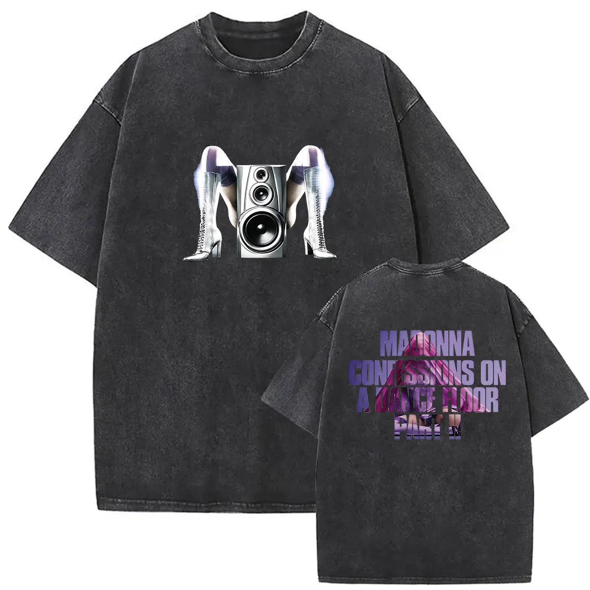 Vintage Washed Madonna Confessions on A Dance Floor II Album 2026 Merch T-Shirt Men Women Clothing Aesthetic Oversized T Shirts