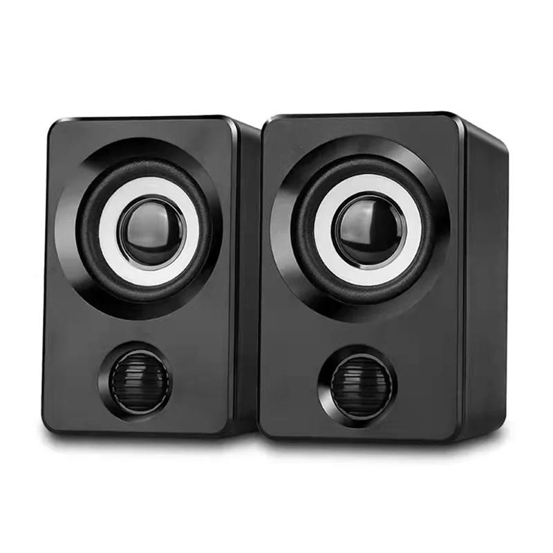 USB Mini Small Speaker Computer Audio Stereo Subwoofer Speaker Home Wired Desktop Speaker for Laptop Desktop Computer