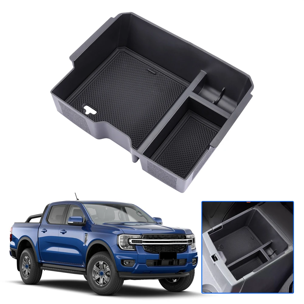 Car Armrest Organiser Storage Box for 2022 2023 Next Gen Ranger Everest Centre Console Tray