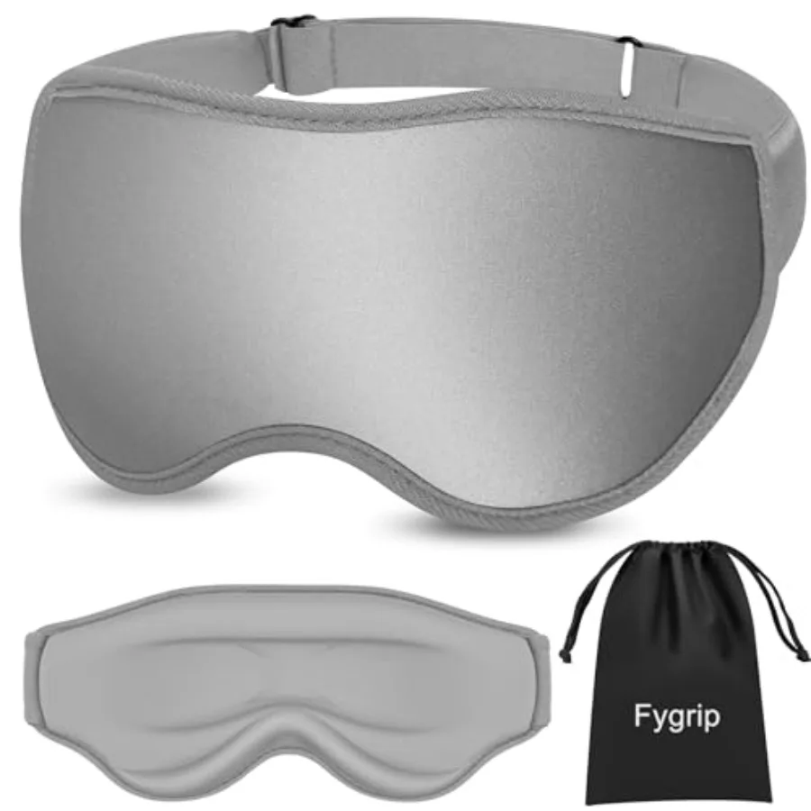 

3D Eye Mask Sleep Mask for Men and Women, 100% Pressure-Free and Light Block-Out Eye Mask for Sleep with Easy Adjustable Strap,