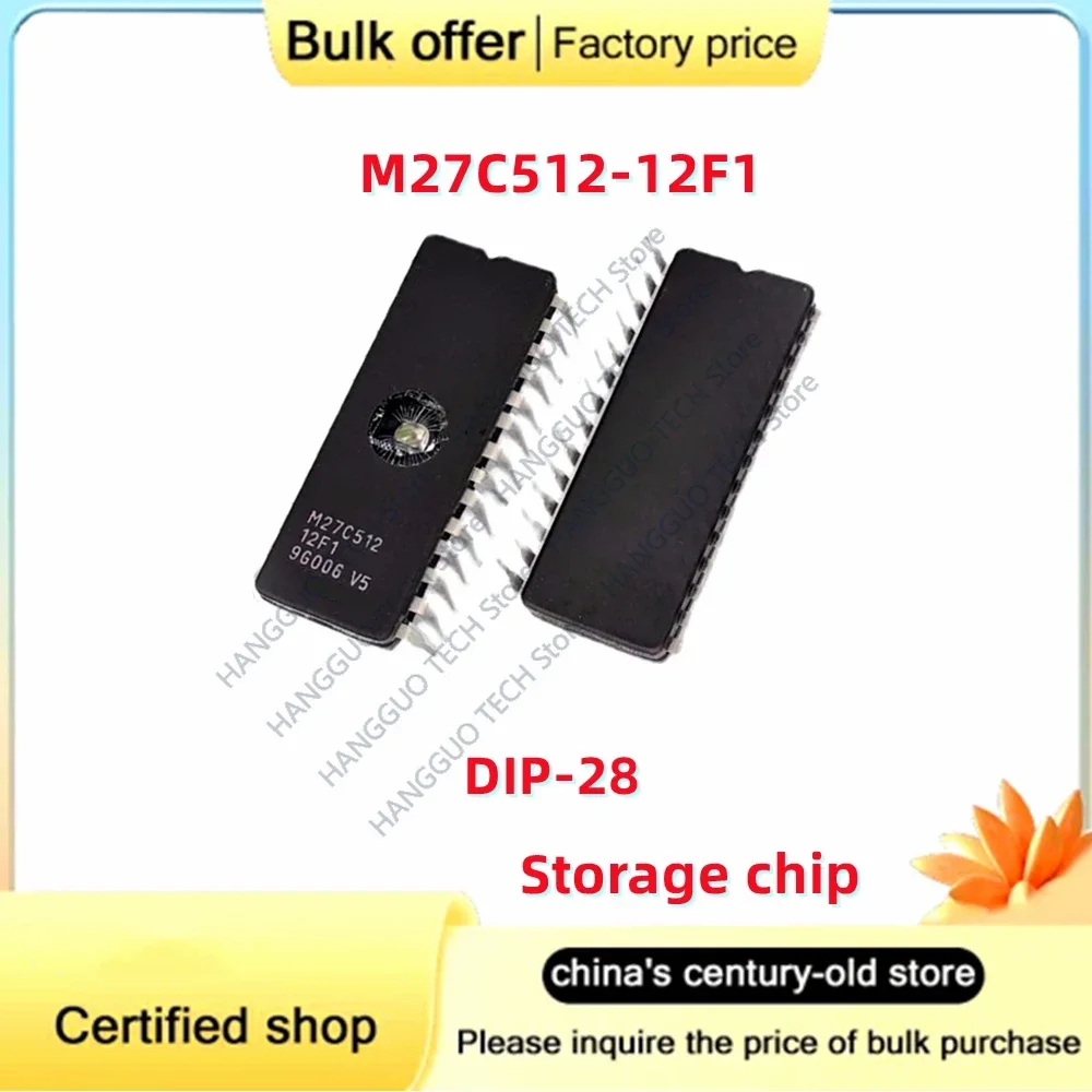 10PCS/Lot Original M27C512-12F1L M27C512-12F1 M27C512 CDIP-28 ceramic memory chip