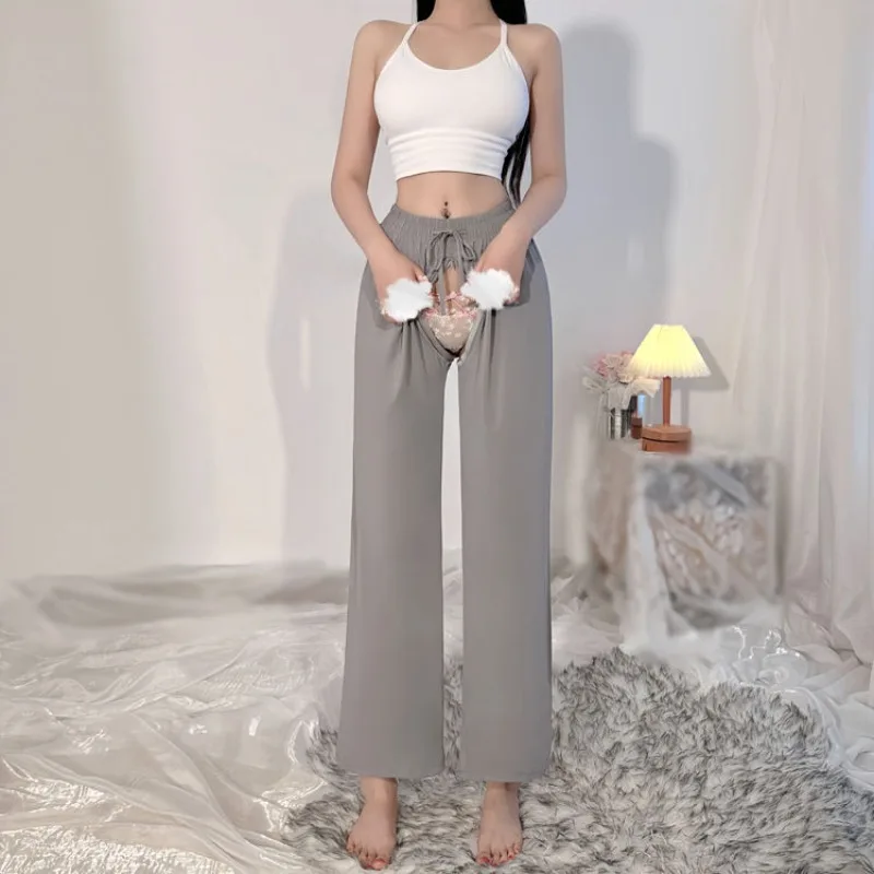 Spodnie erotyczne z otwartym kroczem, egzotyczne hotpantsy, damskie spodnie typu joggers, legginsy z efektem brzoskwiniowych pośladków, odzież do jogi, odzież codzienna dla par, streetwear