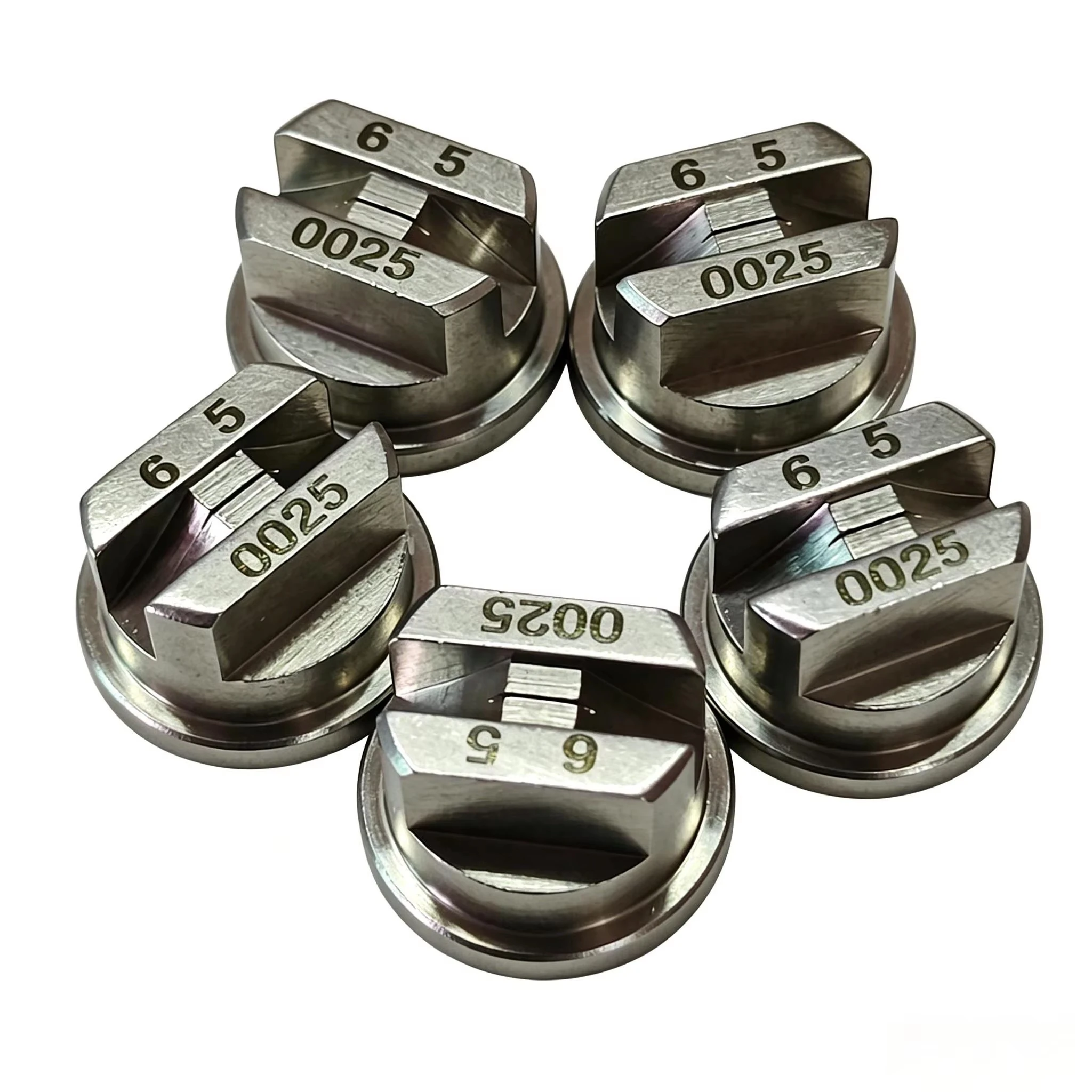 5PCS Stainless Steel TPU Spray Nozzle Tip 650025‑150067 Flat Fan for High Pressure Industrial Washing