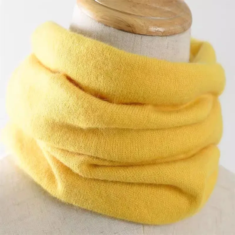 Syal Beludru Musim Gugur dan Musim Dingin untuk Wanita untuk Menjaga Kehangatan dan Penutup Leher Santai untuk Kaum Muda Syal Ikat Kepala Rajut