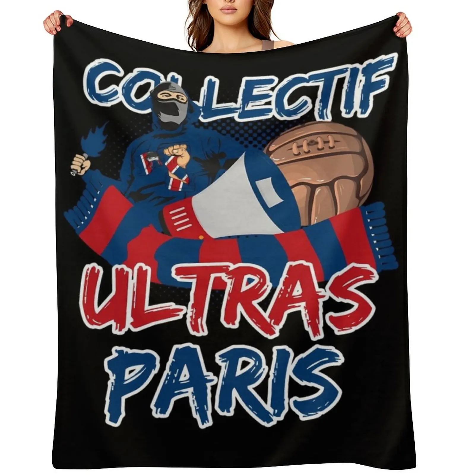 

Collective Ultras Paris Throw Blanket Flannel Blankets For Baby funny gift Giant Sofa Blankets