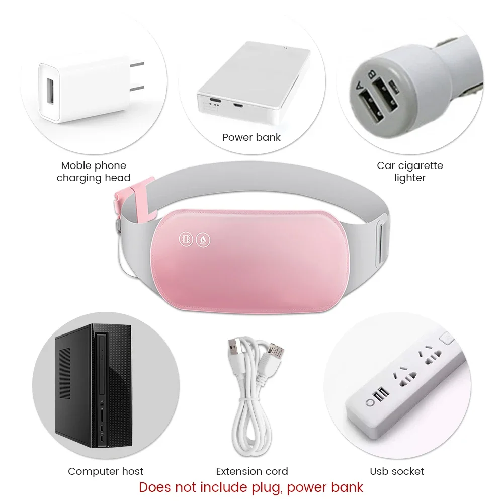 Portable Menstrual Heating Pad, Warm Palace Belt for Period Cramp Relief, Uterus Massager Heating Device for Menstrual Colic - view 2