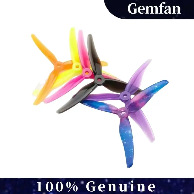زوجان من المروحة Gemfan Hurricane 51433، 5.1x3.5 3-Blade PC لطائرة FPV Freestyle Drone، ترقية عالية الأداء