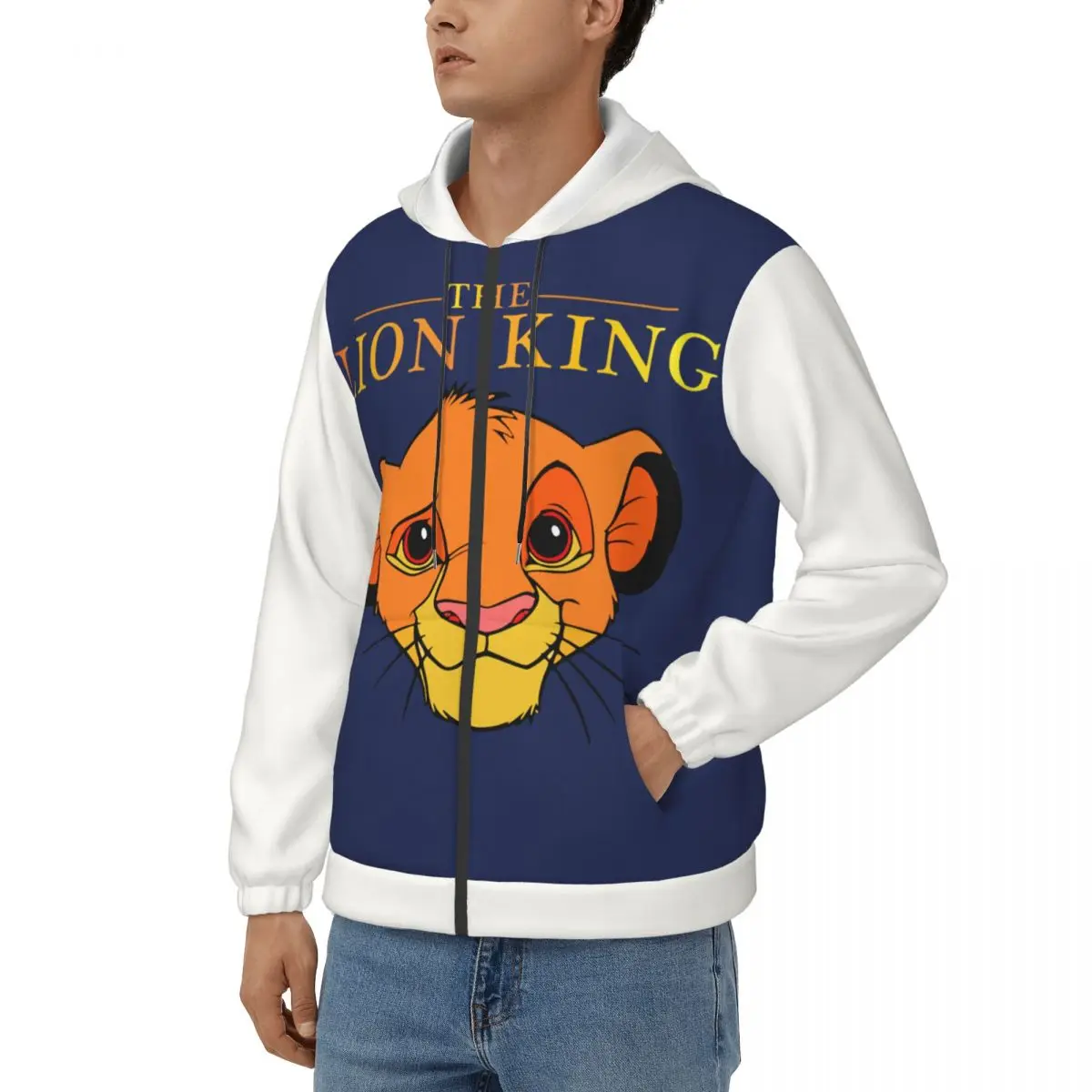 Sudadera con capucha clásica de Simba para hombre, ropa de película de Disney, El Rey León, sudaderas con capucha divertidas, ropa gráfica