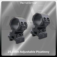 Vector Optics 25.4Mm Adjustable Elevation Hunting Scope Picatinny Mount Rings 11Mm Dovetail Tactical Accessories