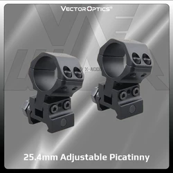 Vector Optics 25.4Mm Adjustable Elevation Hunting Scope Picatinny Mount Rings 11Mm Dovetail Tactical Accessories
