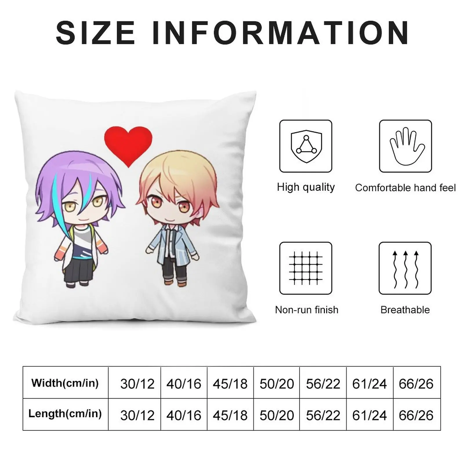 rui kamishiro tenma tsukasa in love project sekai ruikasa Throw Pillow Decorative Cover For Living Room Pillow Case pillow