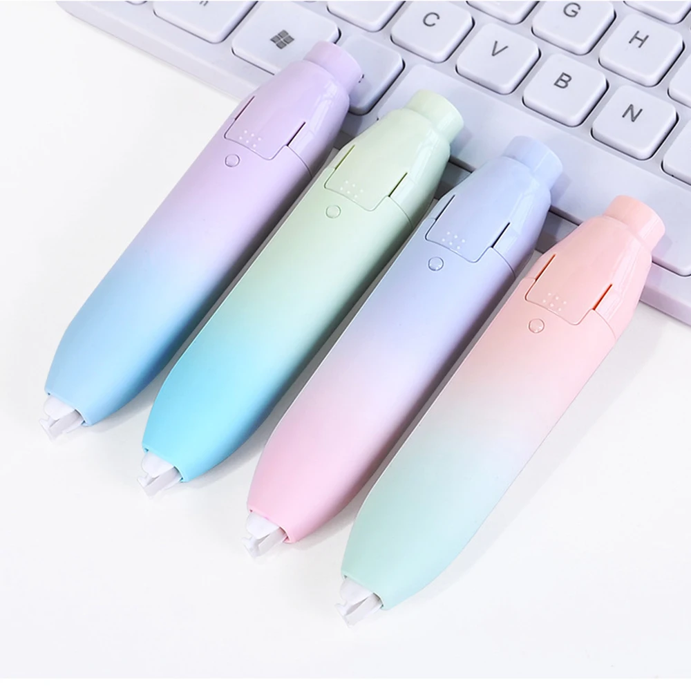 5 Pc Portable High Aesthetic Value Student Correction Tape Replaceable Core Dreamy gradient color Press the correction tape Gift