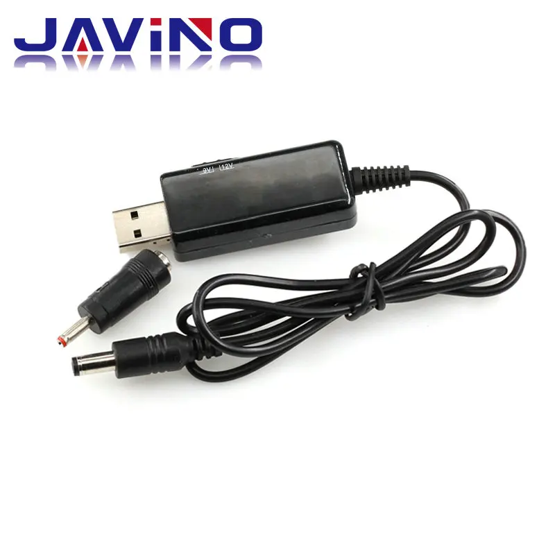 USB DC Boost Converter 5V to 9V 12V USB Boost Converter Cable + 3.5x1.35mm Connector for Power Supply/Charger/Power Converter