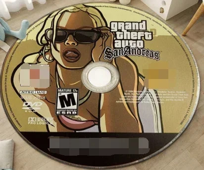 Alfombra de dibujos animados de CD, alfombras personalizadas, manta para sofá de sala de estar, decoración de habitación deportiva, alfombra redonda para cama