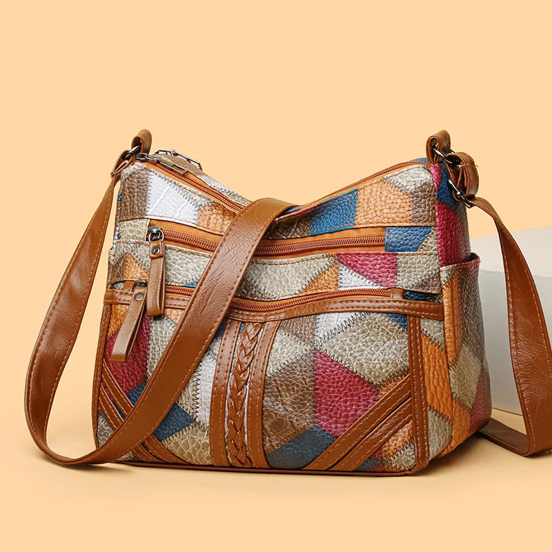 

Women's Elegant Vintage Crossbody Bags HandBag Fashion Multi-pockets Shoulder Bag All-match Retro Crossbody Bag for Daily
