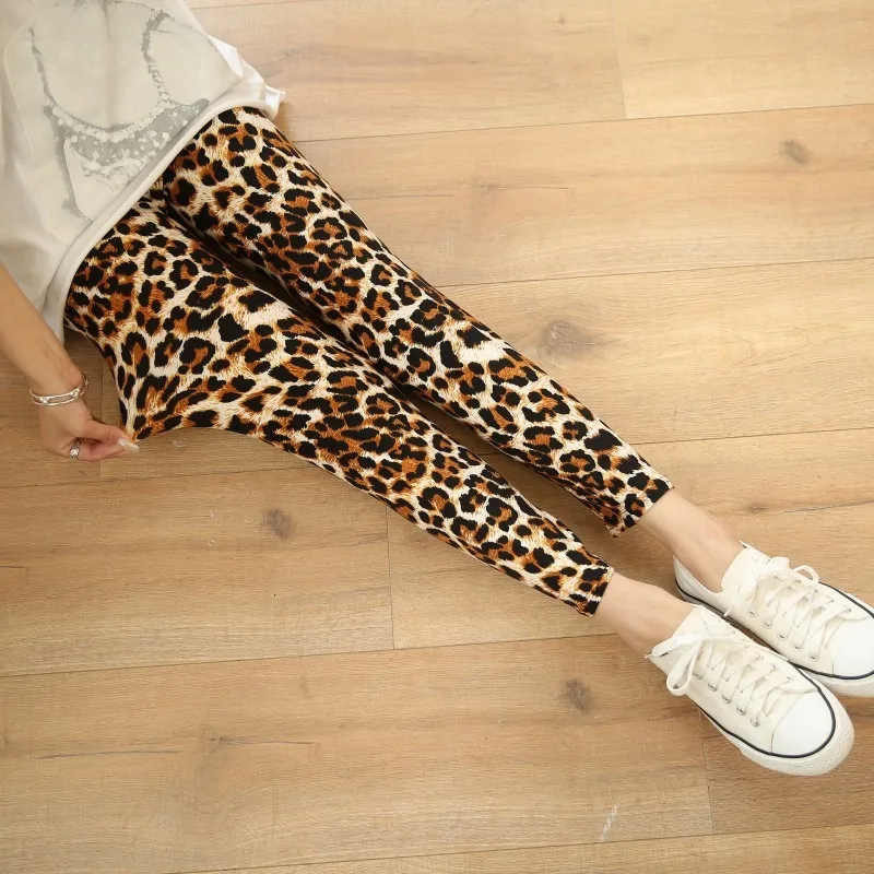 Trendy Women Leggings Slim Fit High Stretchy Soft Leopard Print