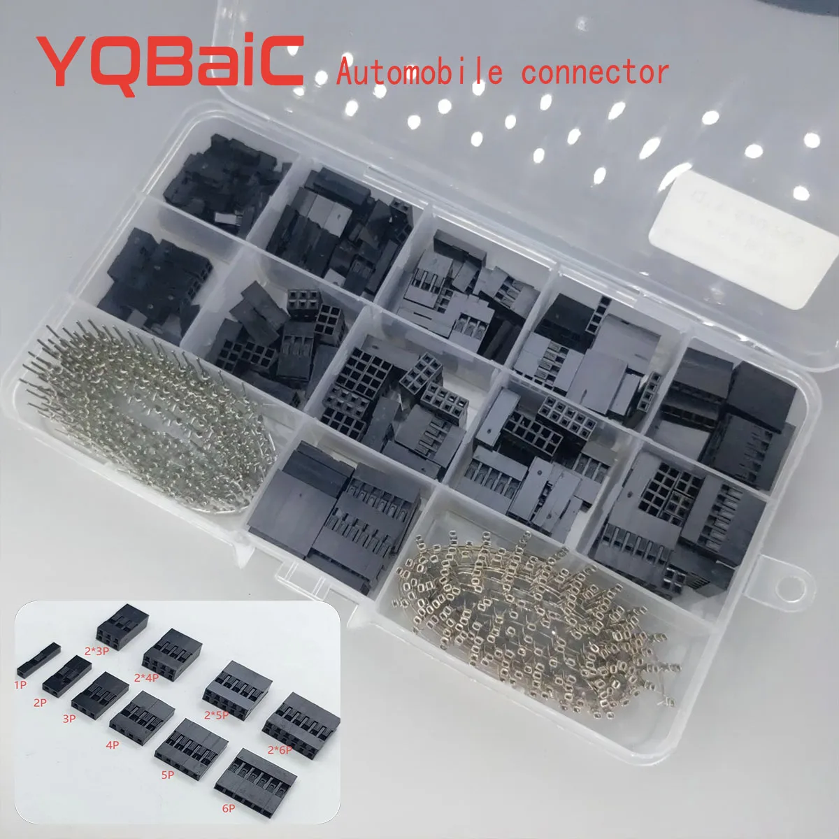 200Pcs/Box 2.54mm Pitch JST SM/Dupont Jumper Wire Connector Kit 2/3/4/5Pin Male/Female Housing Pin Header Crimp Terminal Adapter
