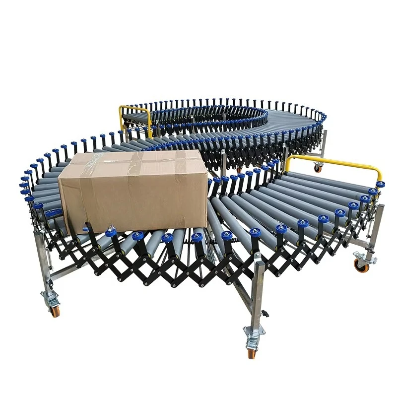 

Factory protection power roller conveyor material handling flexible telescopic conveyor