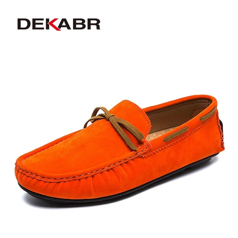 DEKABR Spring Summer Hot Sell Moccasins Men High Quality Pu Leather Loafers Shoes Men Flats Lightweight Driving Shoes Size 35-48