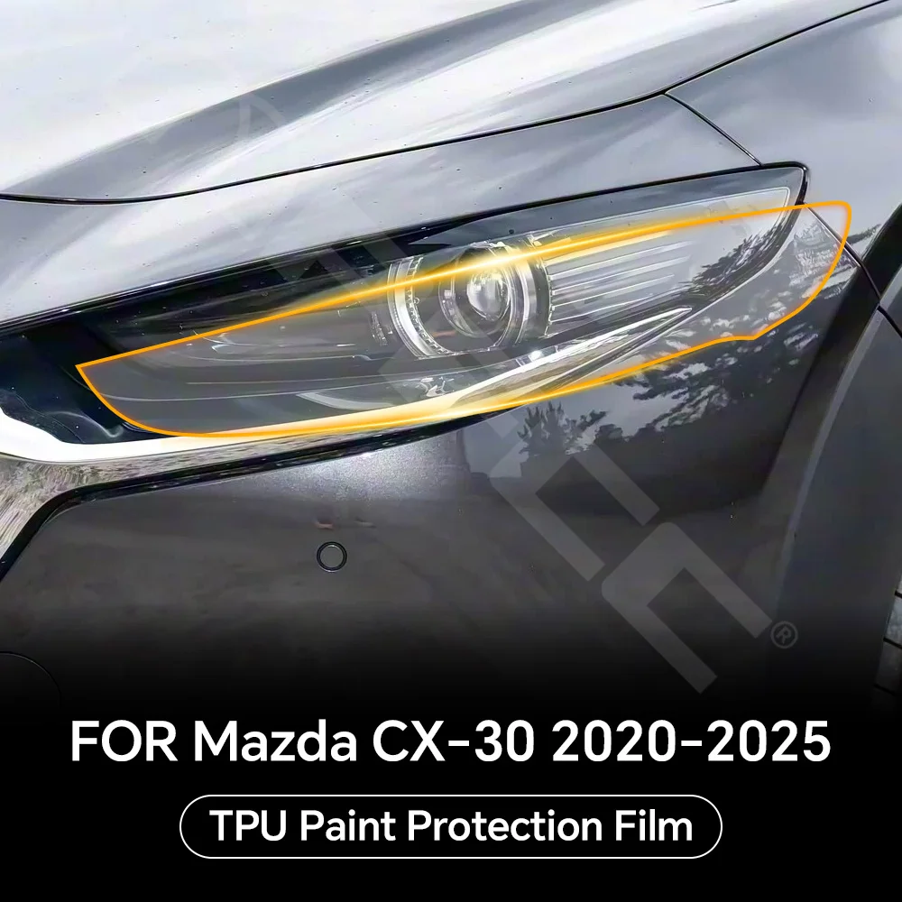 

Headlight Rearview B C Pillars TPU Protection Film For Mazda CX-30 2020-2025 Pre-cut Clear PPF Anti-Scratch Resistant Invisible