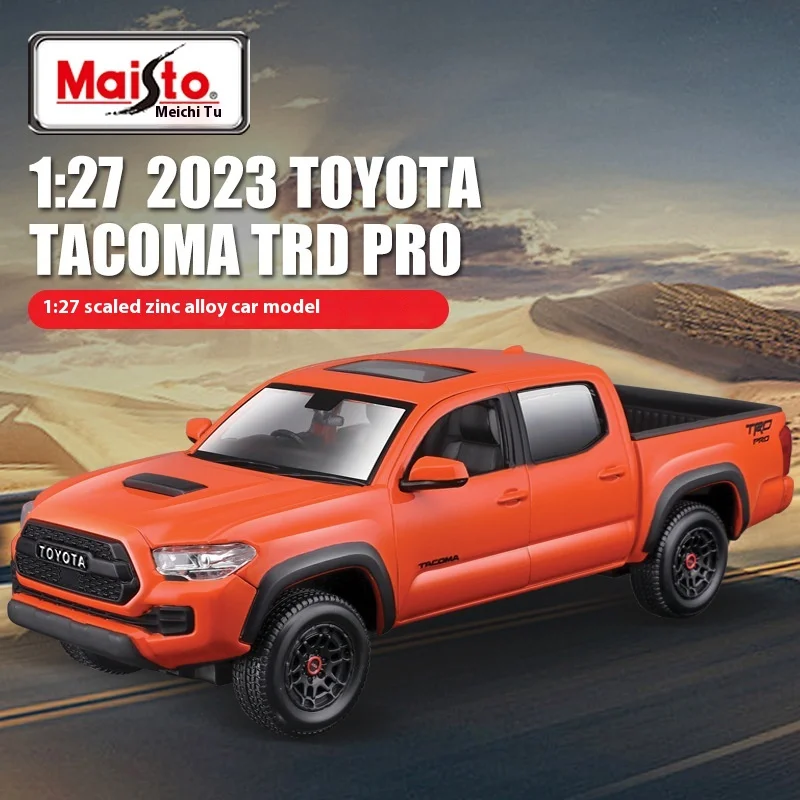 

Maisto 1:27 Toyota Tacoma Trd Pro Orange Grey Simulation Alloy Car Model Male Car Model Ornament Collectibles Christmas Gift