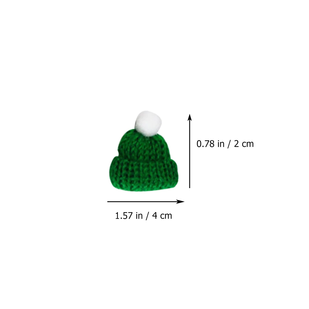 

20 Pcs Mini Knitting Wool Ornaments Christmas Hat Accessories for Kids Hats Bulk Party Santa Decor Clothes Shoes Bags