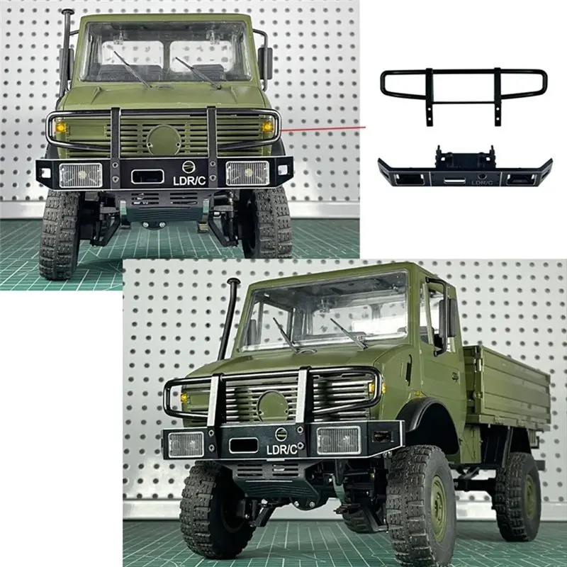 ABTI-LD-P06 Metal Front Bumper For LDRC LD-P06 LD P06 Unimog 1/12 RC Truck Car Upgrades Parts Accessories