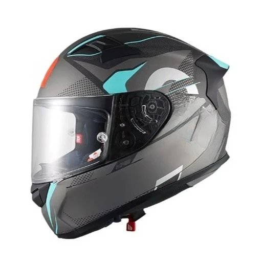 MT Customized Snake Full Face Racing Helmet Glossy Black ABS Quick Release DOT/ECE/CCC Certified New