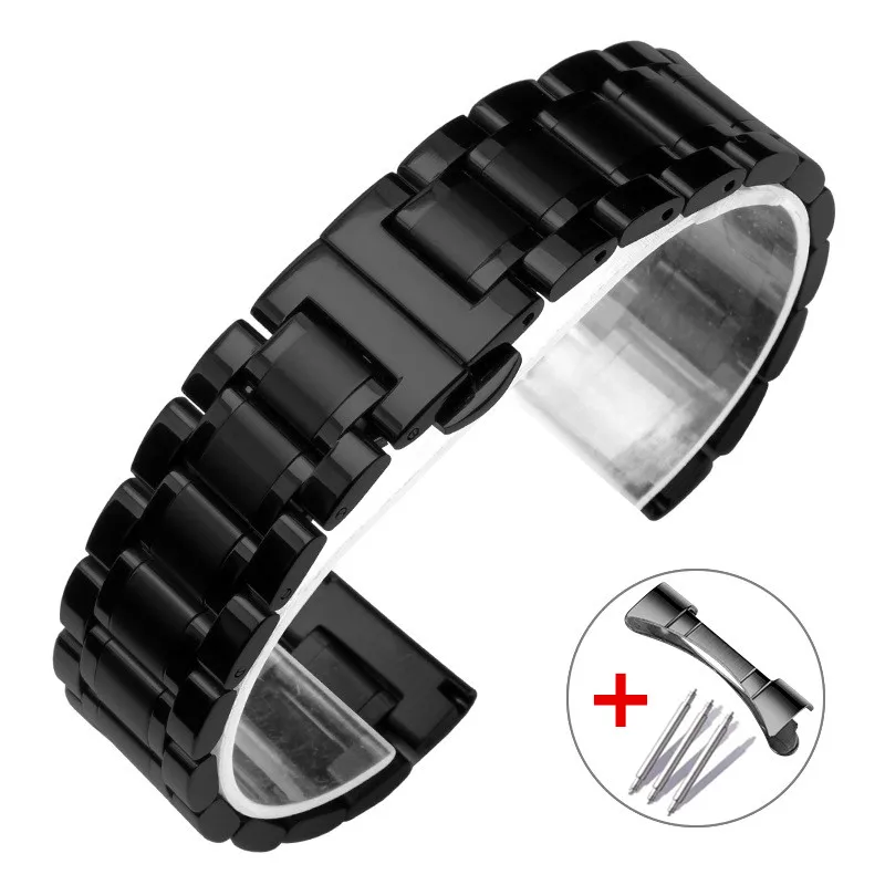 Neues Gebogenes Edelstahl-Uhrenarmband 20/22mm für Huawei Watch GT5/4 46mm Armband für Samsung Galaxy Watch 7 6 5 4 40/44mm