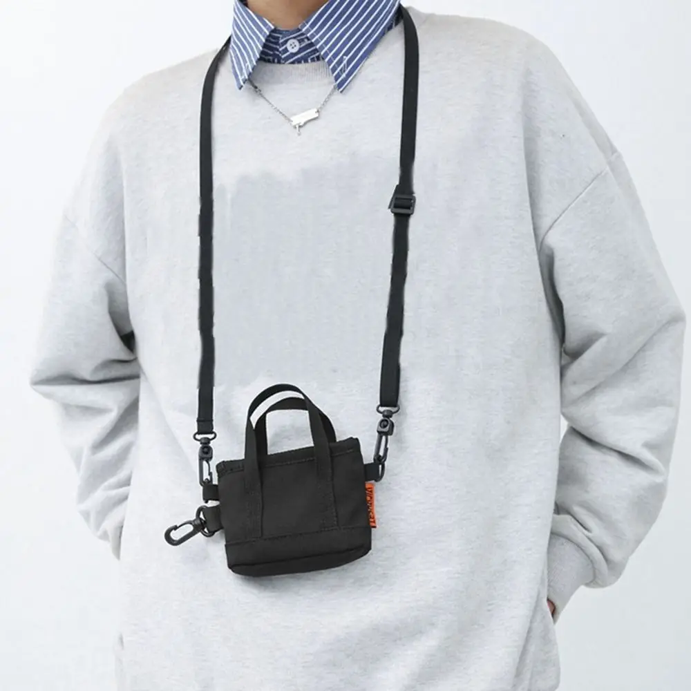 ポータブルナイロン小銭入れペンダントキーホルダー韓国スタイル小さな収納袋ジッパーポーチ銀行カードオーガナイザー男性財布女の子