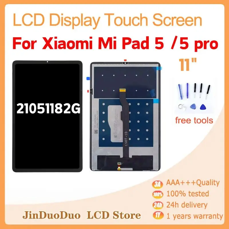 

11 inch LCD For Xiaomi Mi Pad 5 Pro Mi Pad5 21051182G LCD Display Screen Touch Digitizer Assembly Replacement 100% Tested