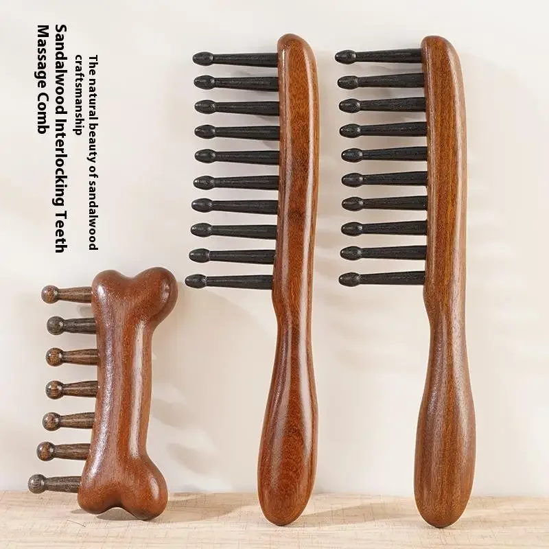 Natural Comb Meridian Massage Anti-static No-snags Wide Tooth Comb For Women Girl Straight Curly Hair