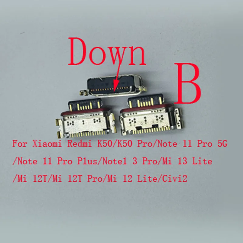 5-20 قطعة شاحن جهاز شحن ميناء موصل USB التوصيل ل Xiaomi Mi 12T 12 لايت F4 GT Civi 1S Redmi K40S نوت 11 13 برو زائد K50