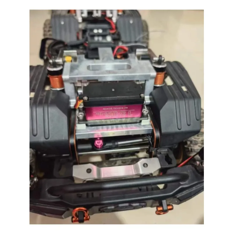 For RLAARLO JK07 MK07 1/7 RC Crawler 5th Scale Servo Mount Upgrade Metal Large Servo Enhanced Steering Nondestructive Install