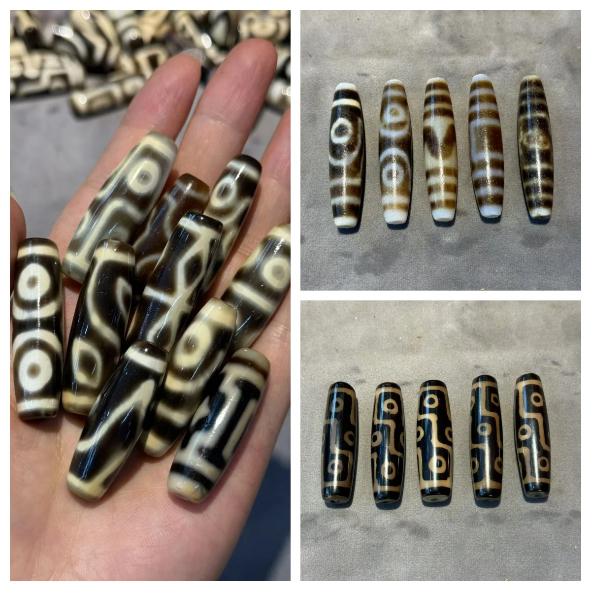 

50pcs/lot Limited time discount natural agate dzi Advanced craftsmanship Taiwan varieties Weathering lines Multiple patterns