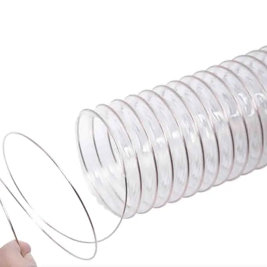 

Промышленный прозрачный стальной проволочный шланг из полиуретана с медным покрытием, внутренний диаметр 100–200 мм, длина X 1000 мм, вакуумная выхлопная трубка, 1 метр