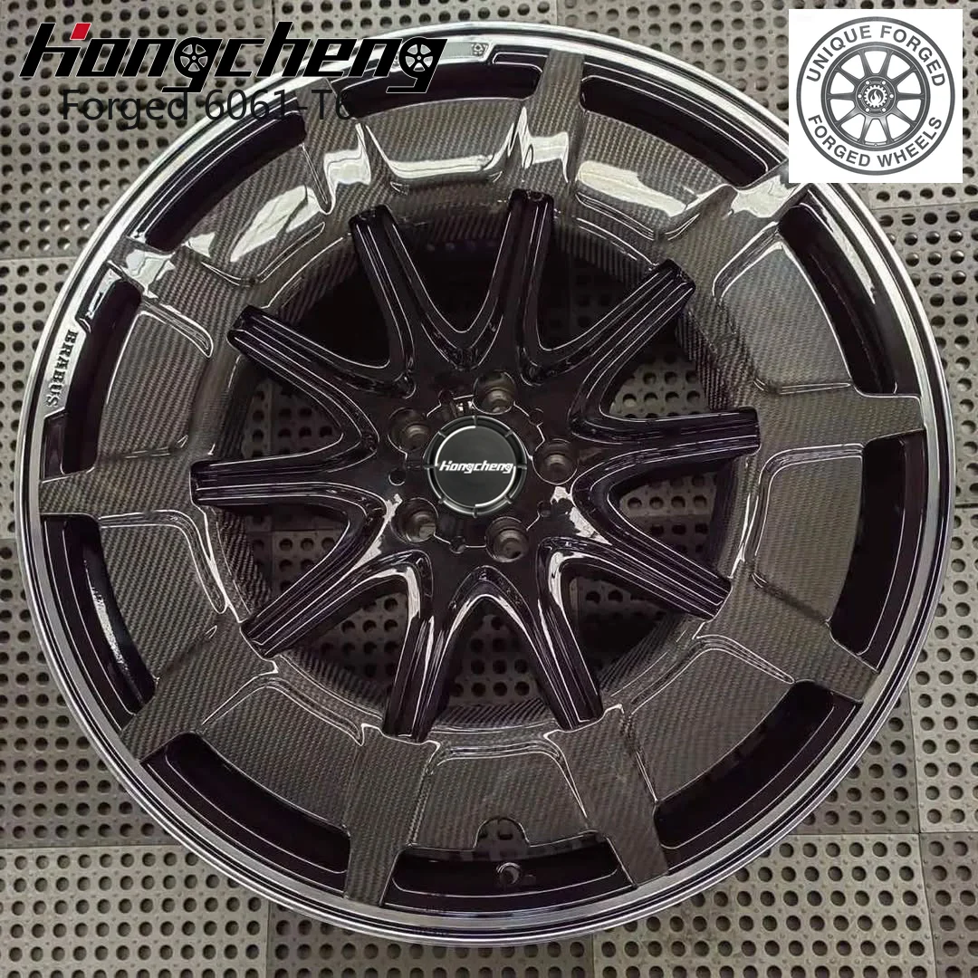 

2026 New Design Custom Forged Alloy Wheels 20-26 Inch Black Carbon Fiber 5x112 5x114.3 5x120 Car Wheels