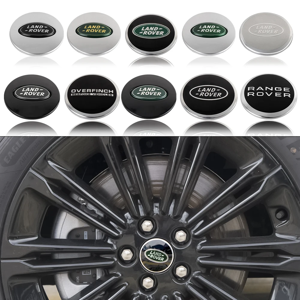 4pcs 62mm Car Wheel Center Cap Rim Logo Hub Lid For Land Rover Range Rover OVERFINCH Freelander Discovery Defender Velar Evoque