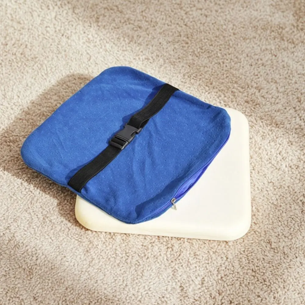 Comfortable Square Student Chair Cushion Slow Rebound with Strap Seat Cushion Zippered Detachable Plastic Stool Pad Classroom