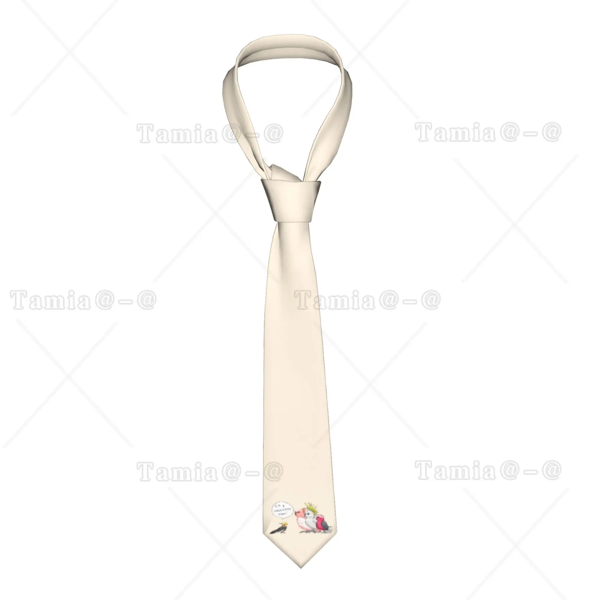 Classic Funny Cockatoo Cockatiel Neckties Men Silk Parrot Birds Wedding Neck Tie