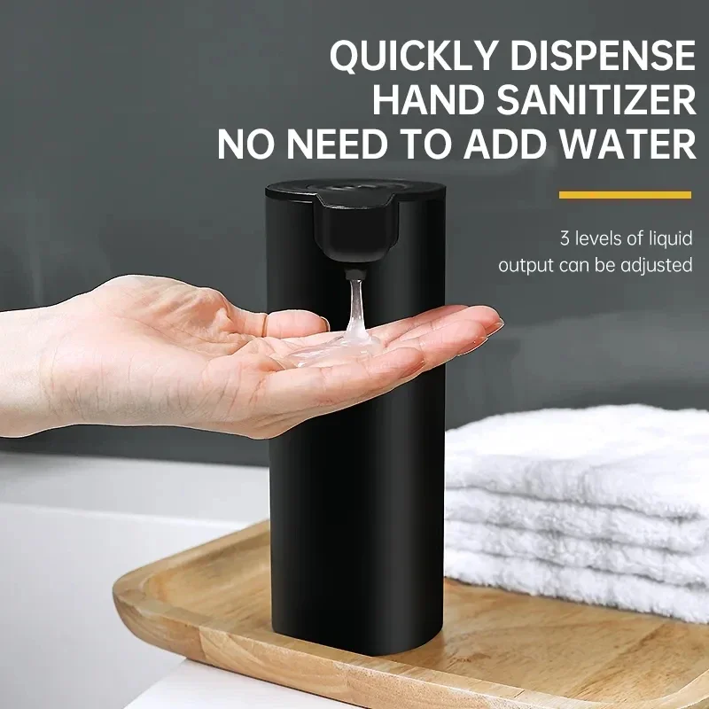 Dispensador de jabón con Sensor automático, accesorio de baño negro, dispensador de jabón líquido inalámbrico, desinfectante de manos, jabonera para Cocina