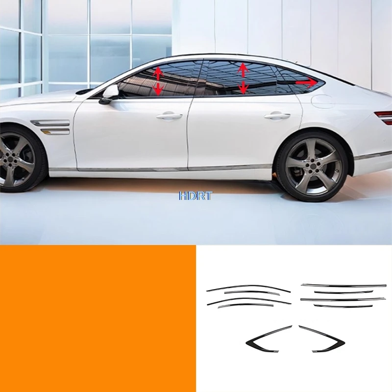 

Car Styling Protector Decoration Accessories Exterior Sticker Door Window Side Glass Trim Body Kit Cover For Genesis G80 2021 +