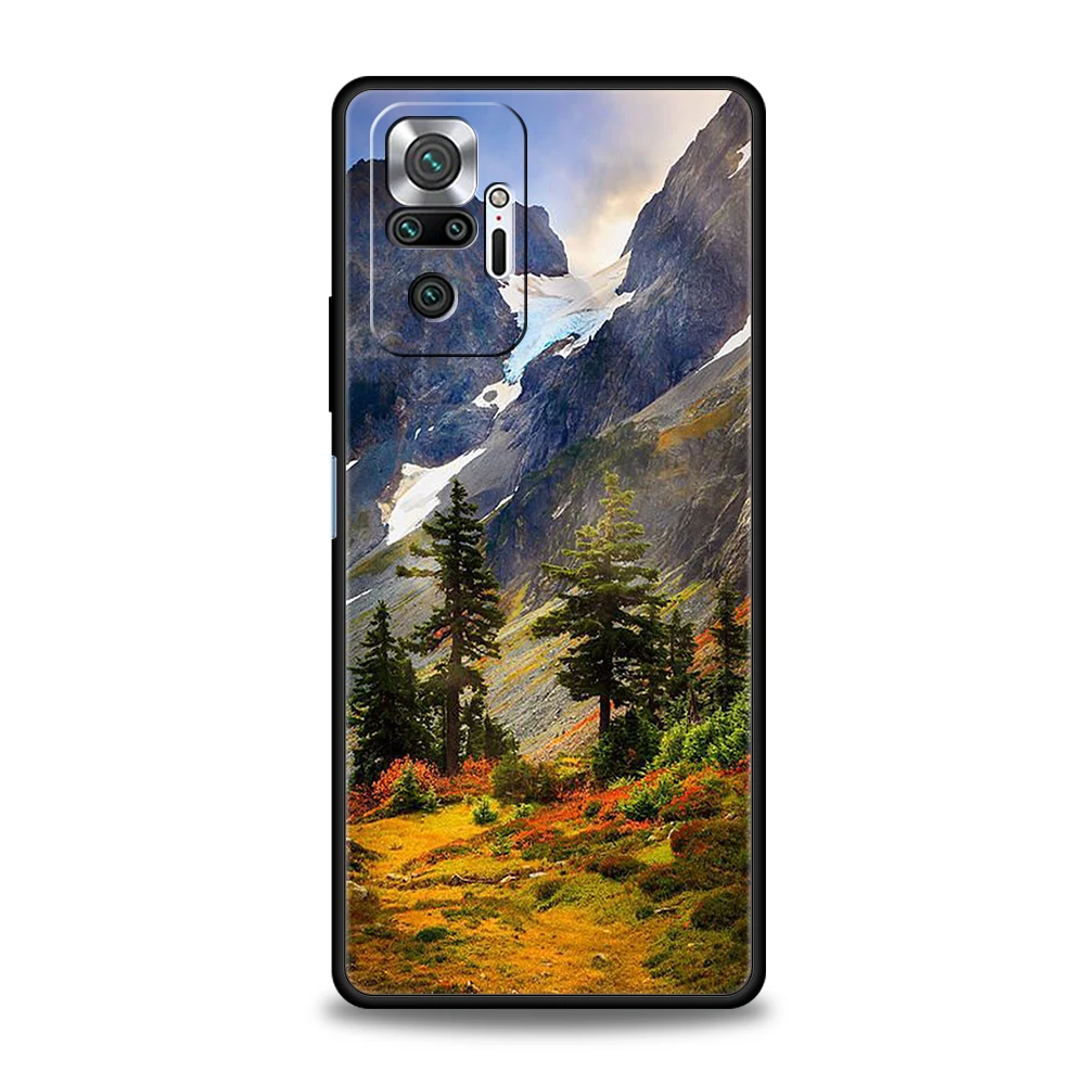 Funda de teléfono de árboles y naturaleza para Redmi 10c K50 Note 10 11 11T Pro 9 9s 8 8T 7 K40 Gaming 9A 9C 8A Pro Plus 5G funda de silicona