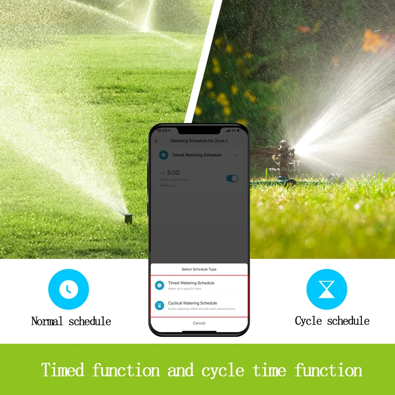 Bluetooth Tuya Smart Home Garden 2-way Irrigation Water Valve App Remote Control Sprinkler Dual-Outlet Irrigation Valve Timer