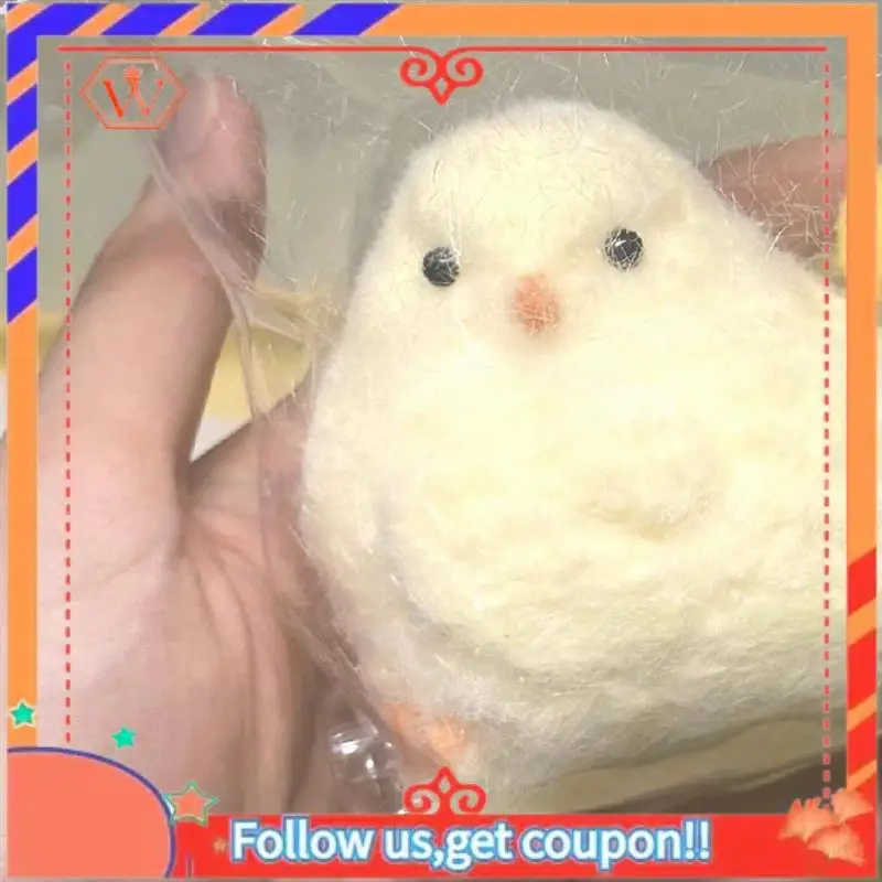 

Durable Keai Handmade Scratching And Rubbing Toys Small Yellow Chicken Silicone Chicken Gift Toy