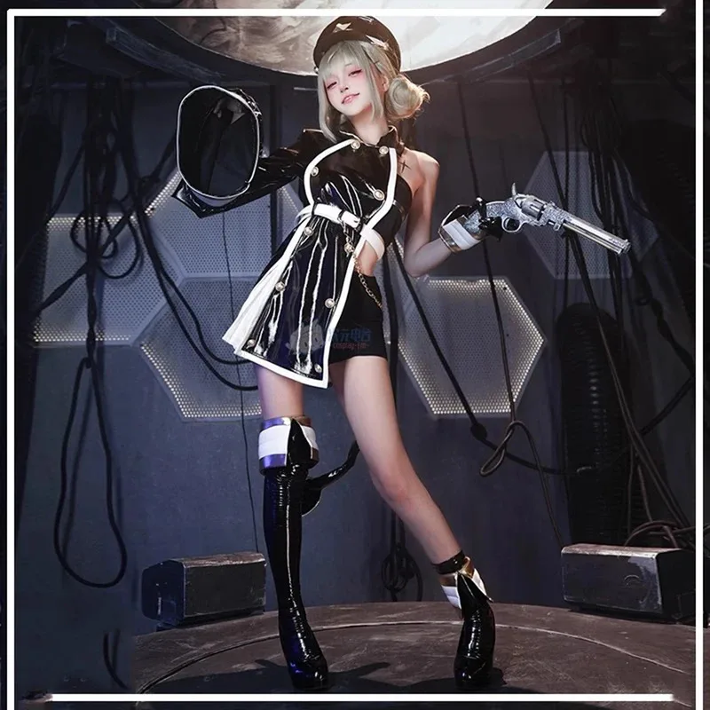 Anime Araga Kiwi Cosplay Costume - Magical Girls Gushing over Fashion Lovely Dress for Halloween Party Role Play with Wig Prop