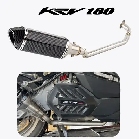 오토바이 배기 풀 시스템, KYMCO KRV180 배기 krv 180 프론트 파이프, 스테인레스 스틸 링크 파이프 머플러 krv180 링크 파이프