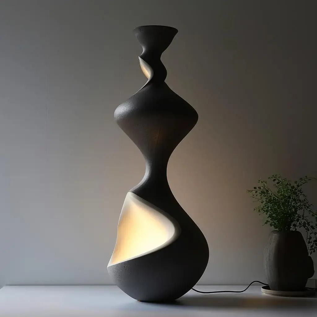 Bedside sculpture porch model room, new style of internet celebrity light luxury ornaments retro original decorative lamps